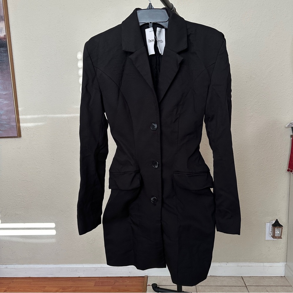 House of cb Amia Black‎ Blazer Mini dress black size M regular length NWOT - Picture 11 of 11